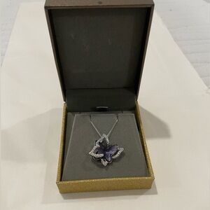 Elegant Purple Pendant Necklace